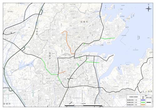 塩竈市緊急輸送道路（地図）